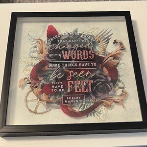Fabled Merch Serpent & Dove Shadow Box - layered with quote